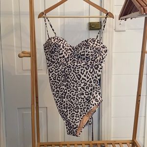 J. Crew leopard print swimsuit size 12